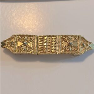 VINTAGE ACCESSOCRAFT NYC WOMEN'S GOLD TONE ROPE BELT BUCKLE BEAUTIFUL!